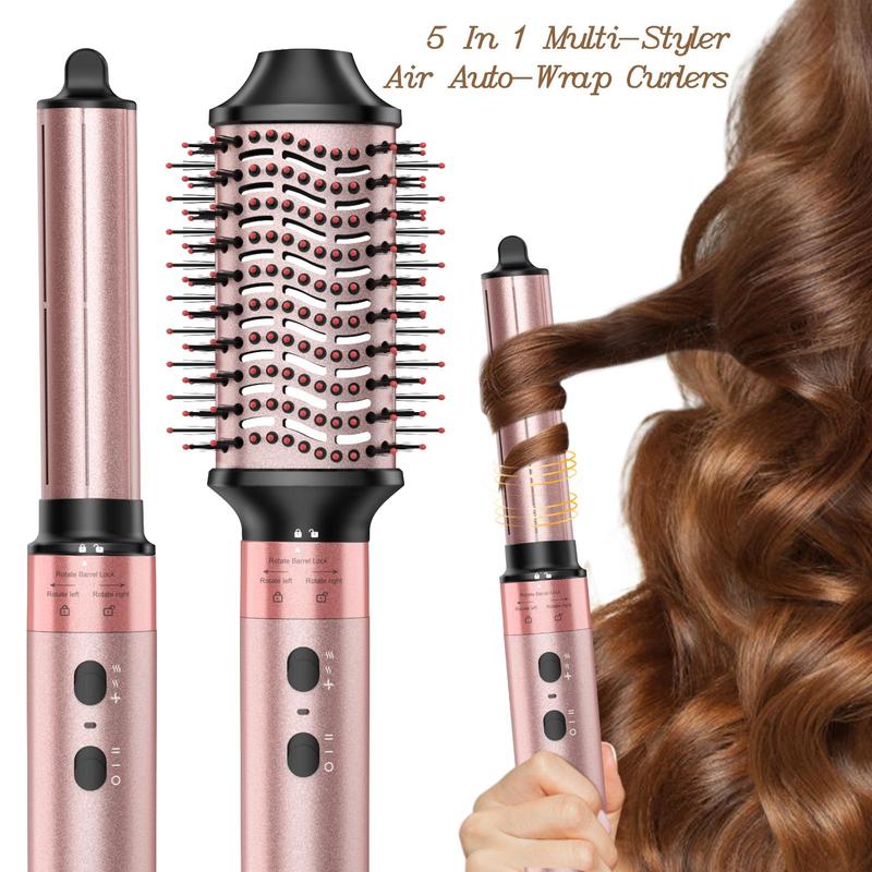 5 in 1 Air Styler Automatic Hair Curling Iron with Detachable Brush Head