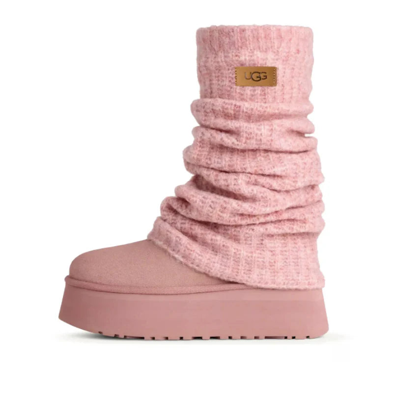 Classic Mini Dipper Legwarmer Boot Pink Dawn
