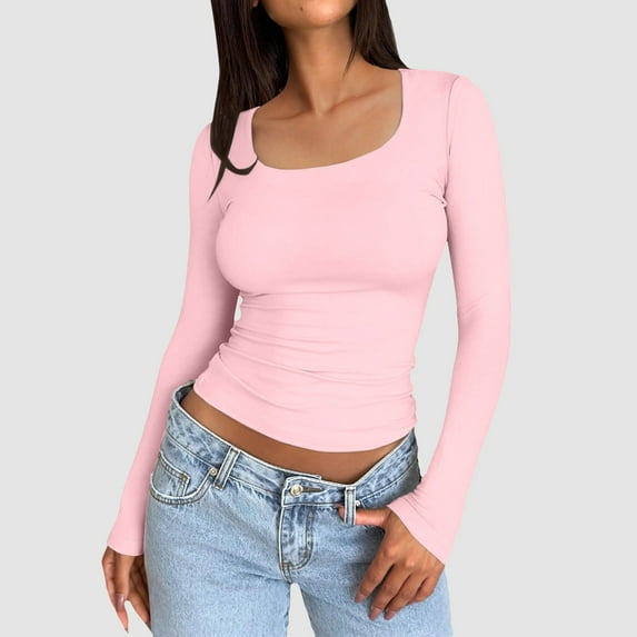 Long Sleeve Crop Tops