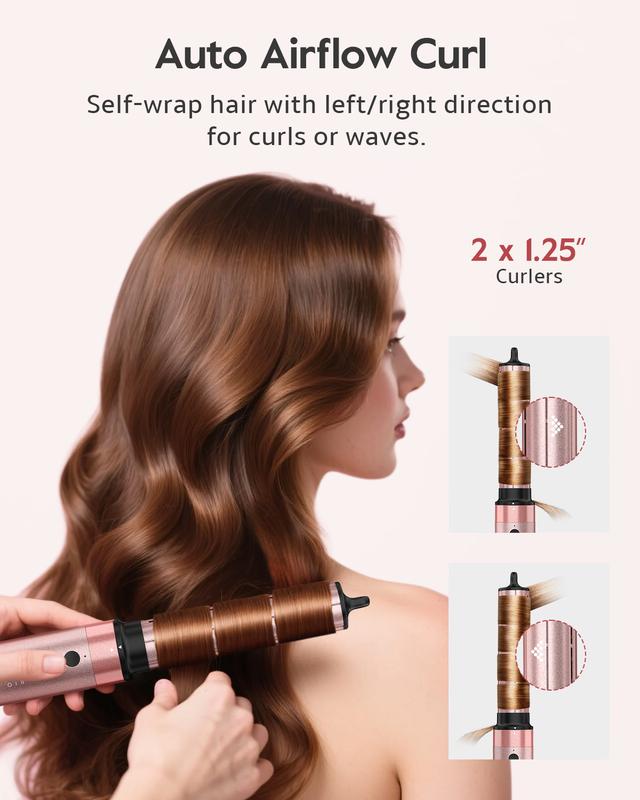 5 in 1 Air Styler Automatic Hair Curling Iron with Detachable Brush Head