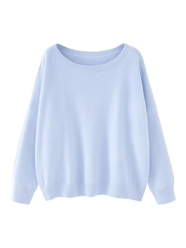 Plain Scoop Neck Sweater