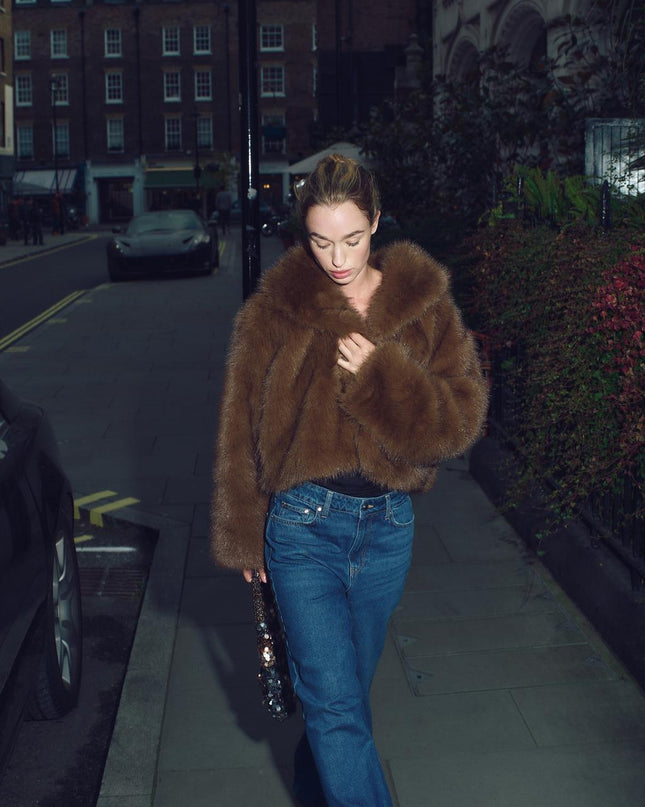 Faux Fur Cropped Jacket