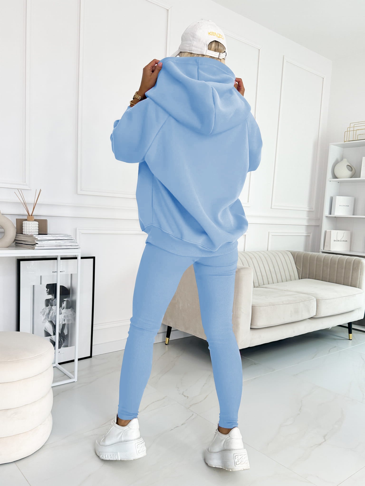 Hooded Casual Sweatshirt & Pant Set