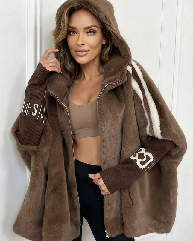 Women’s Plush Stripe Coat