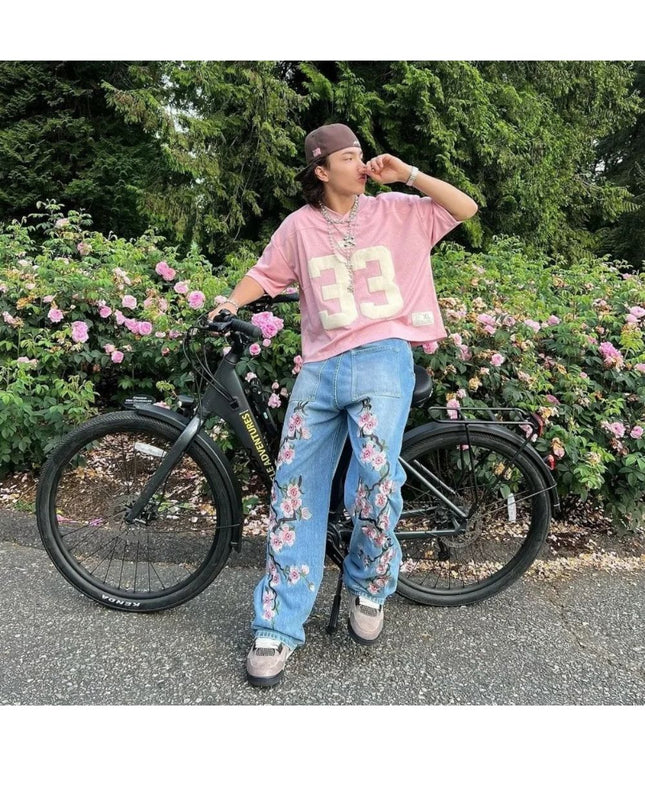 'Blossom' Embroidered Jeans