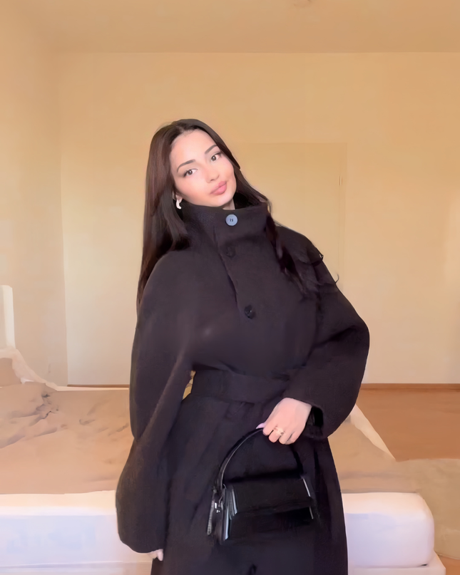 Lyra High-Neck Wrap Coat