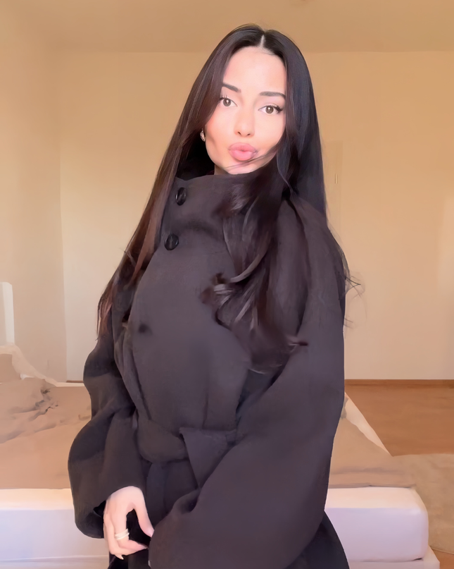 Lyra High-Neck Wrap Coat