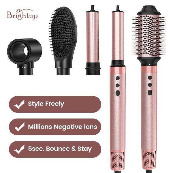 5 in 1 Air Styler Automatic Hair Curling Iron with Detachable Brush Head