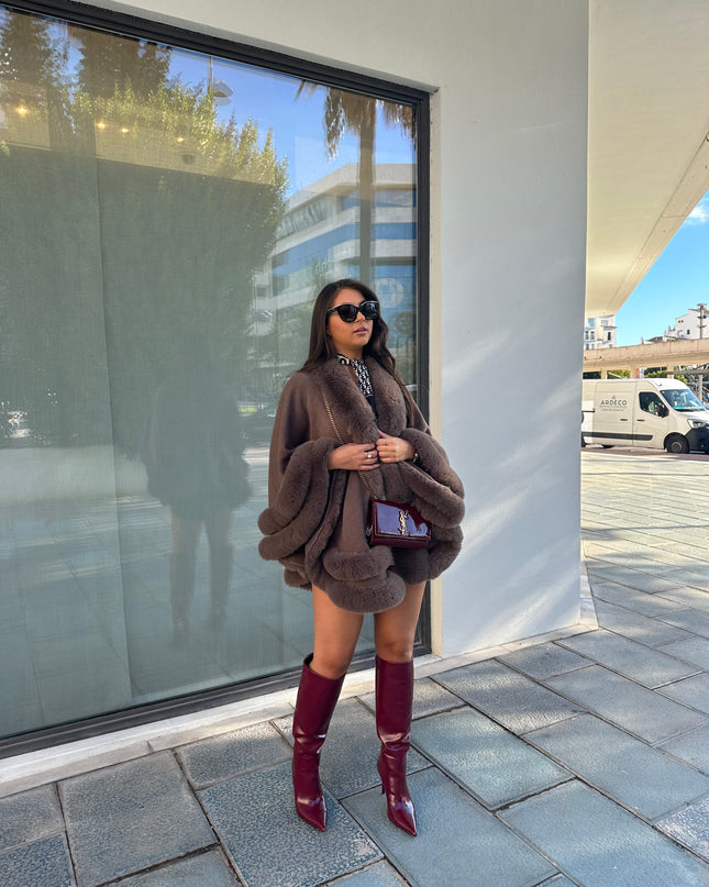 Faux Fur Cape