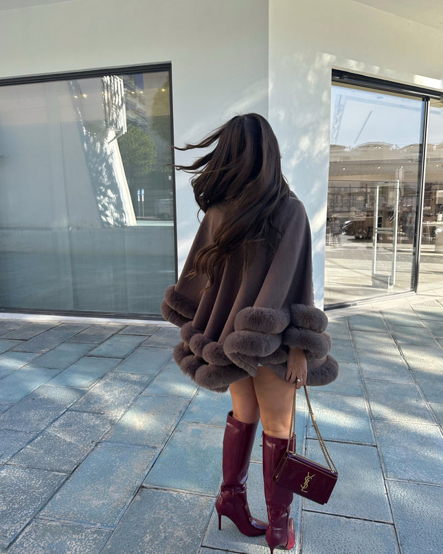 Faux Fur Cape