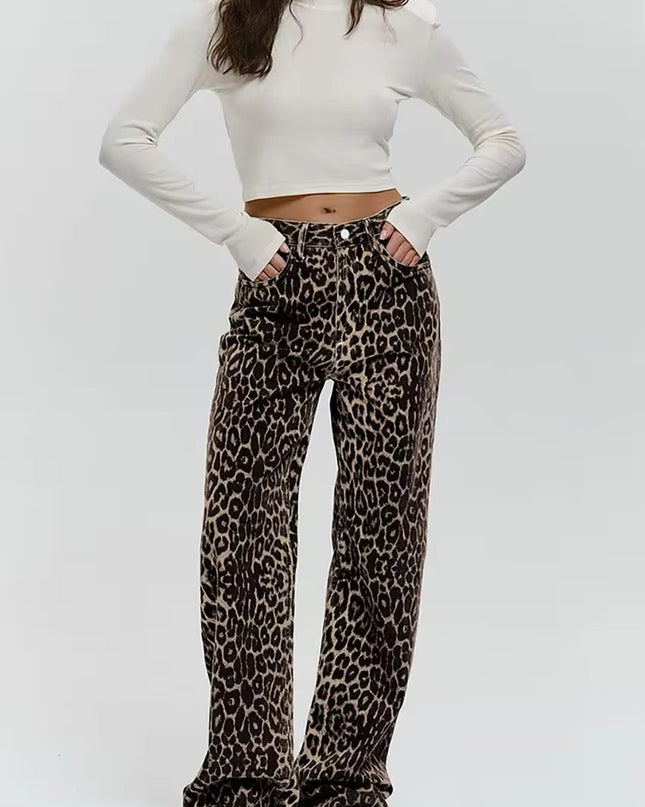 Leopard | Denim Straight Jeans