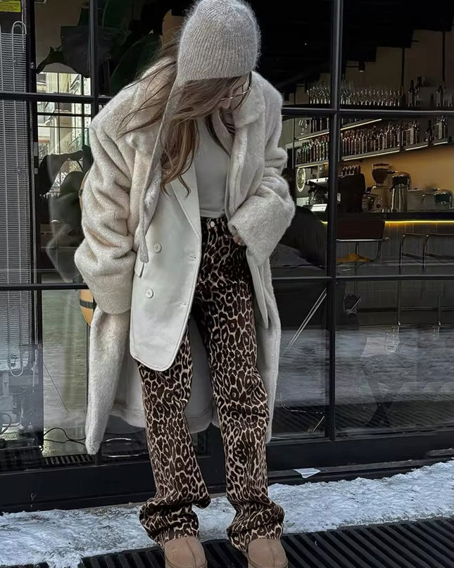 Leopard | Denim Straight Jeans