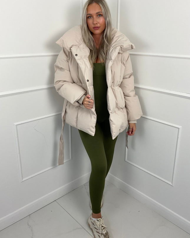 Karly Short Belted Puffer Jacket