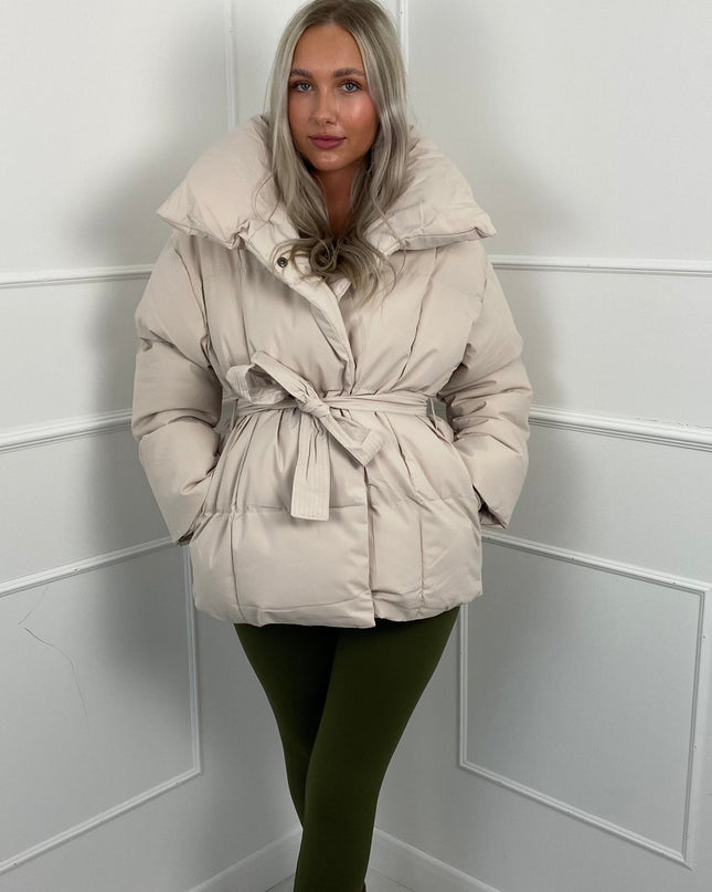 Karly Short Belted Puffer Jacket