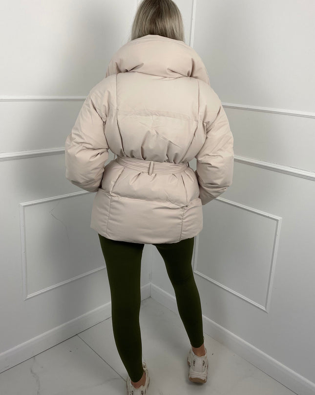 Karly Short Belted Puffer Jacket
