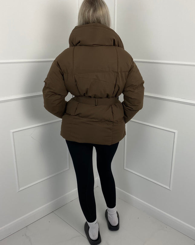 Karly Short Belted Puffer Jacket