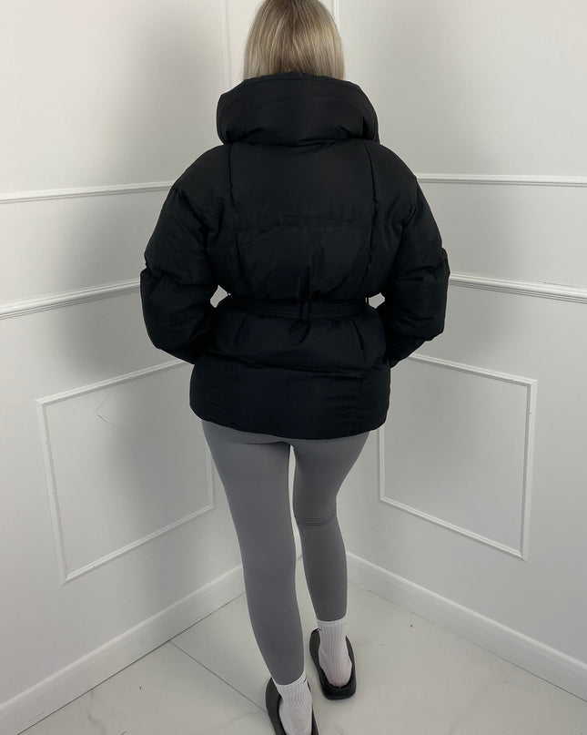 Karly Short Belted Puffer Jacket