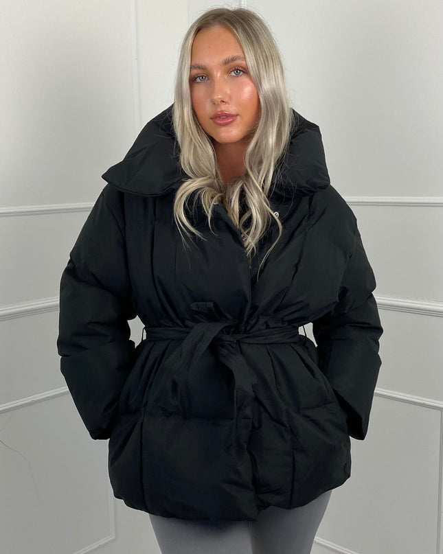 Karly Short Belted Puffer Jacket