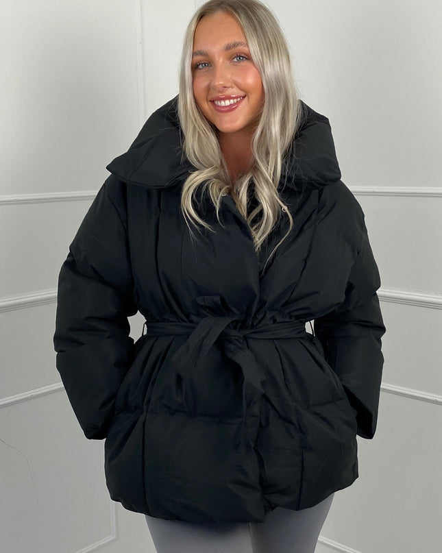 Karly Short Belted Puffer Jacket