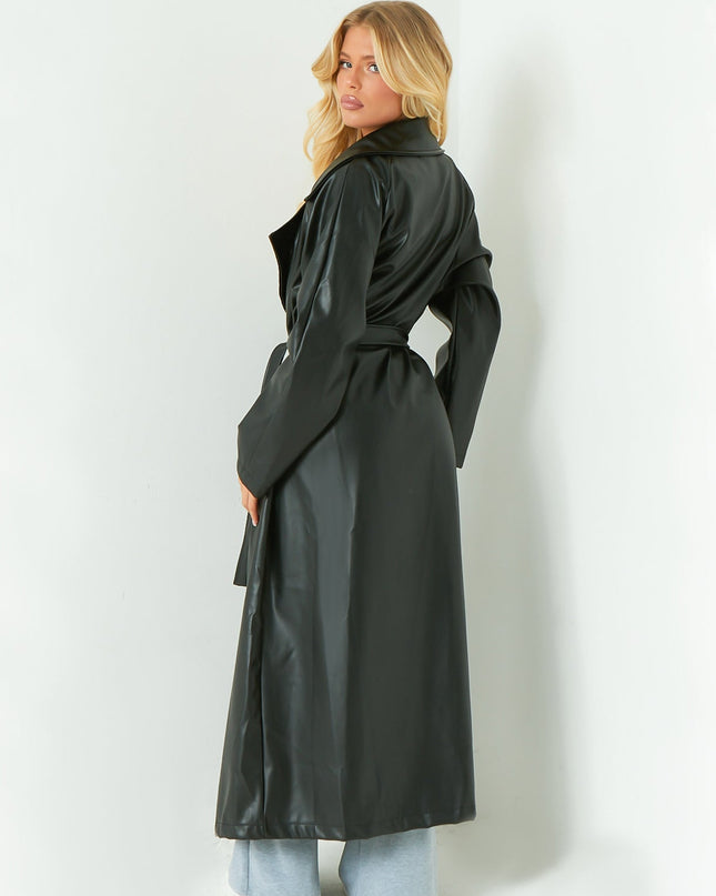 Dani Leather Trench Coat