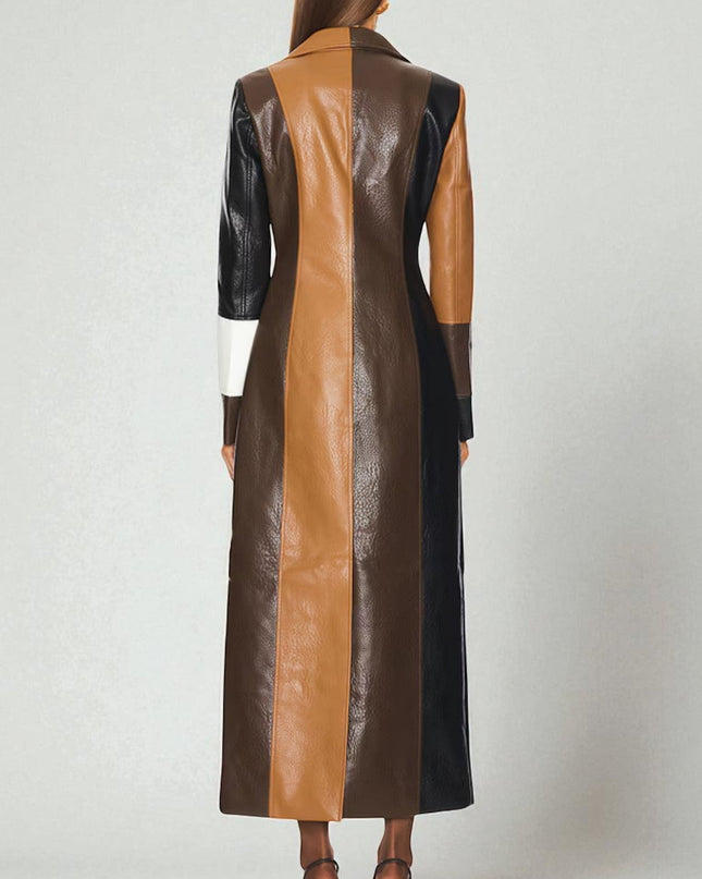 Rosaline Mosaic Leather Coat
