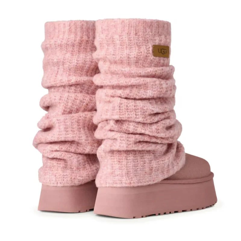 Classic Mini Dipper Legwarmer Boot Pink Dawn