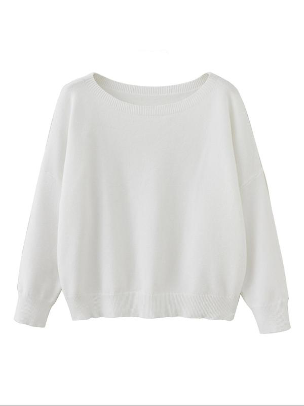 Plain Scoop Neck Sweater