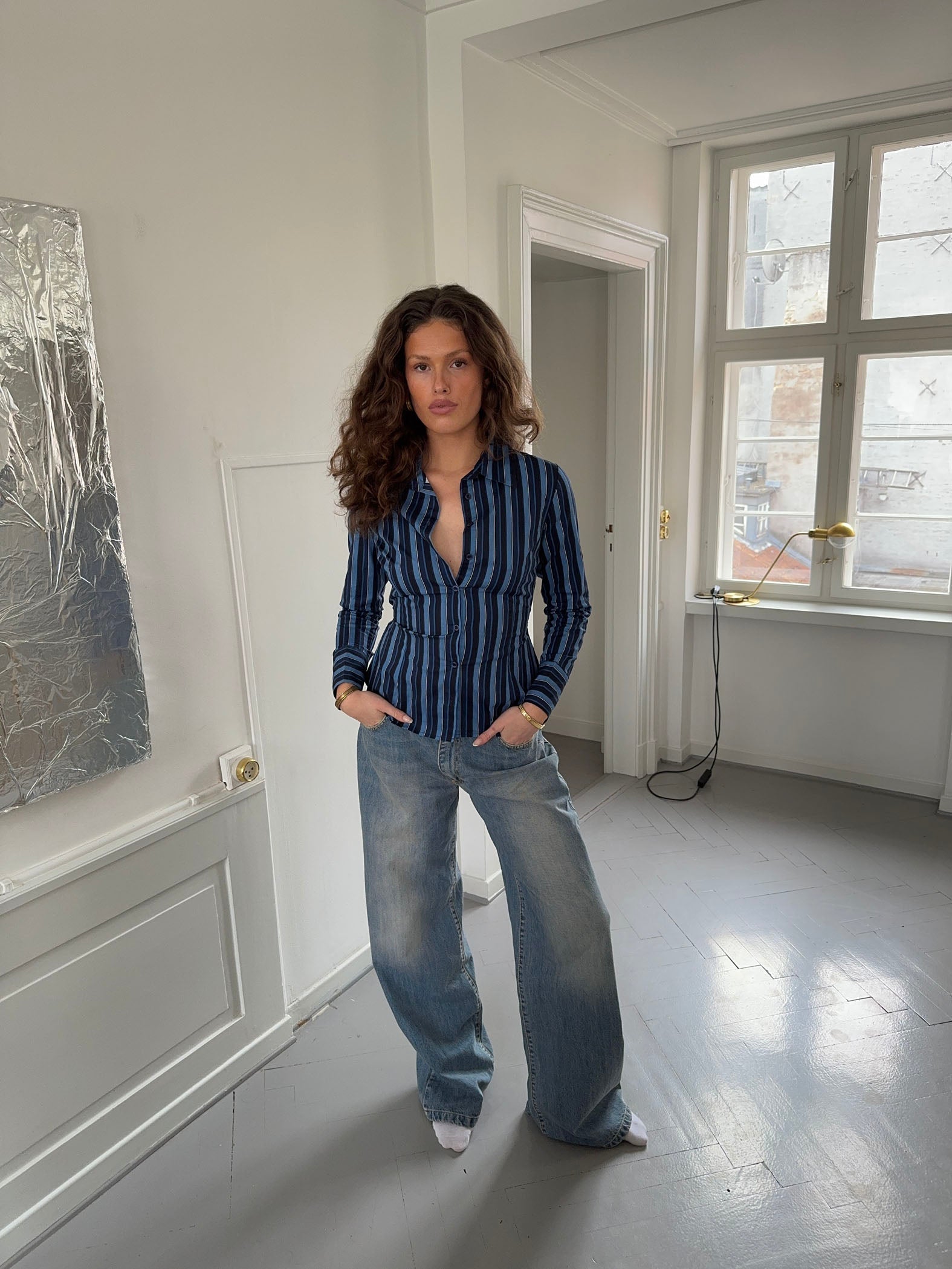 Alberte Fitted Striped Shirt